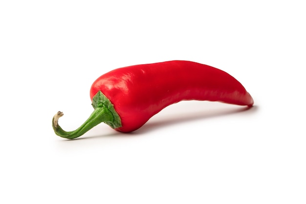 Red hot chili pepper isolated on a white background