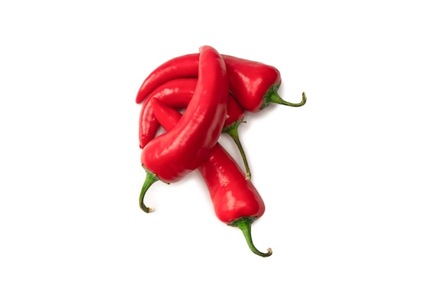 Red hot chili pepper isolated on a white background