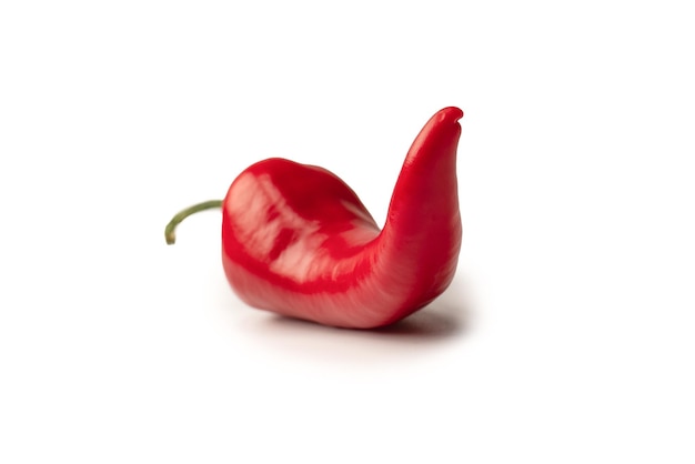 Red hot chili pepper isolated on a white background