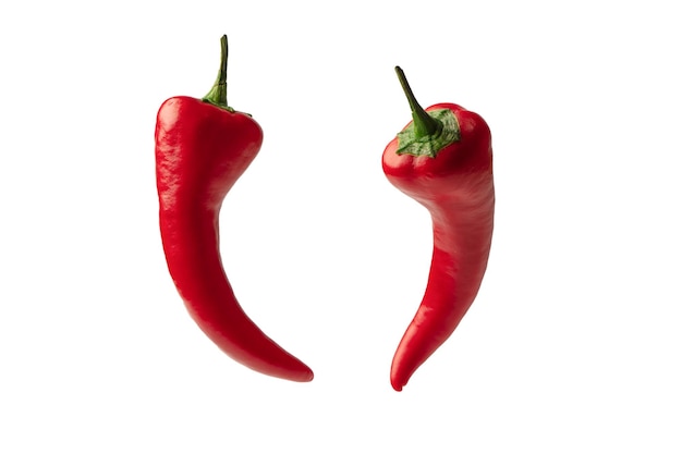 Red hot chili pepper isolated on a white background