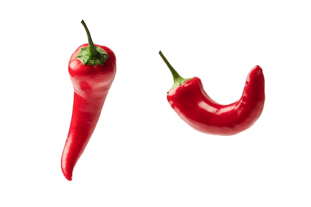 Red hot chili pepper isolated on a white background