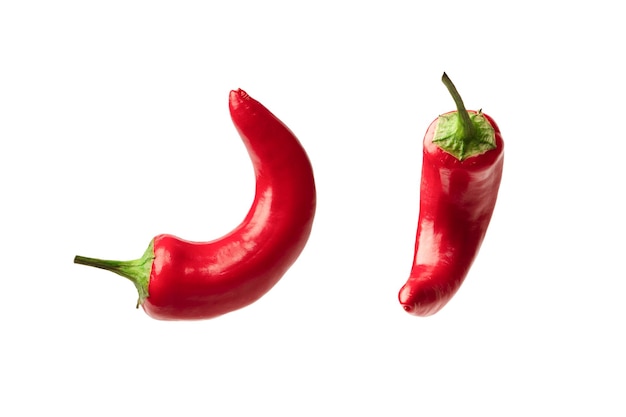 Red hot chili pepper isolated on a white background