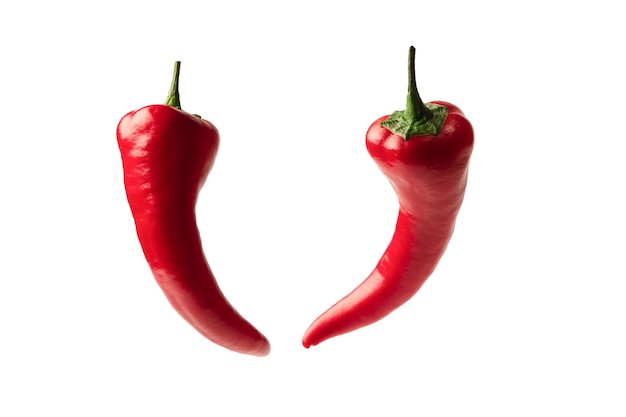 Red hot chili pepper isolated on a white background