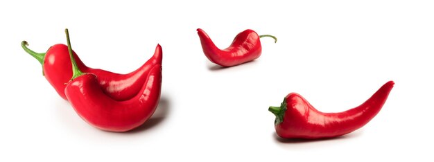 Red hot chili pepper isolated on a white background