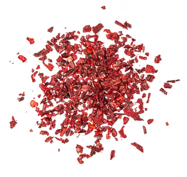 Red hot chilly pappers on white background