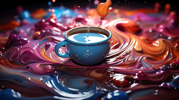 Red Hot Chocolate Melted Marshmallow Ultra Bright Colors Achtergrondbeelden Hd Wallpapers