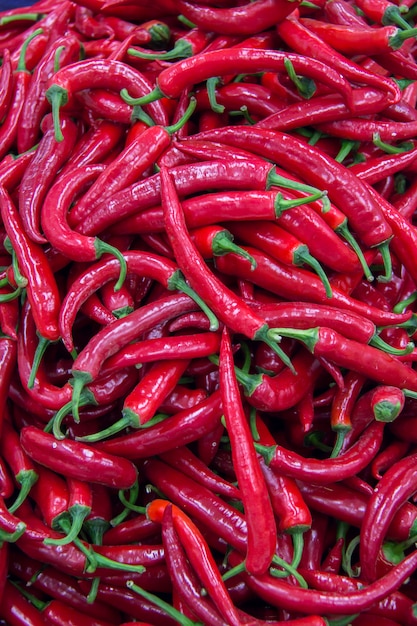 Red hot pepper on the market