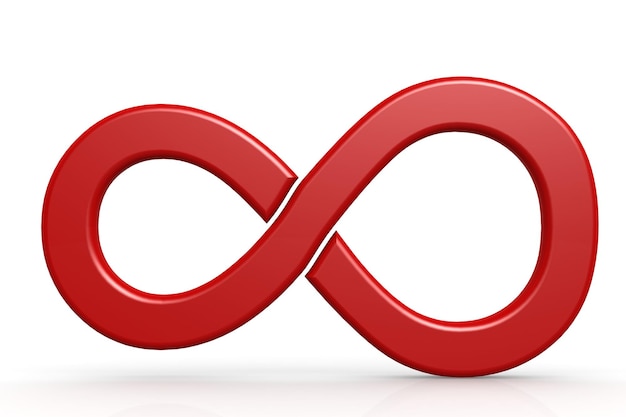 Red infinity symbol