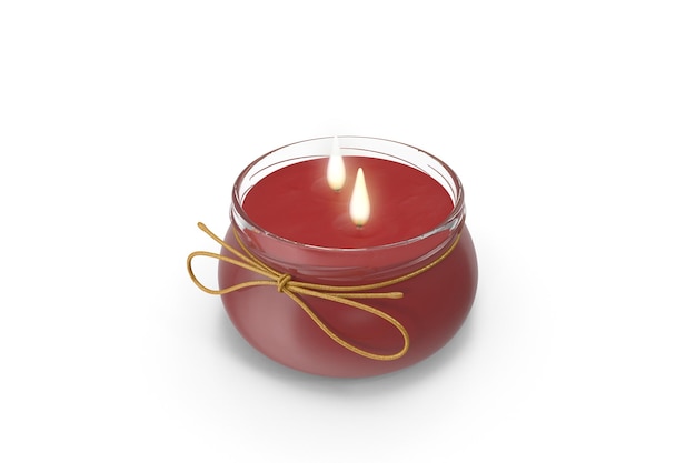 red Jar Candle 3d design