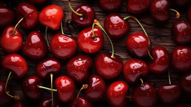 Red juicy cherry background