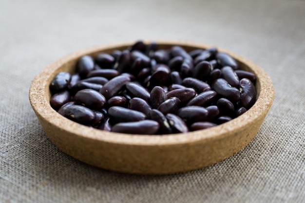 Red kidney beans in a little bowl