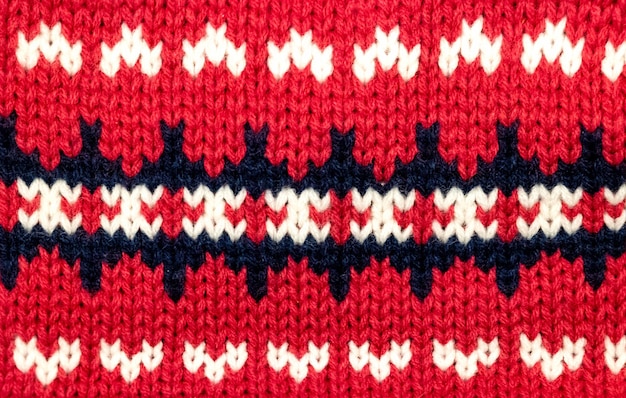 Red knitted background