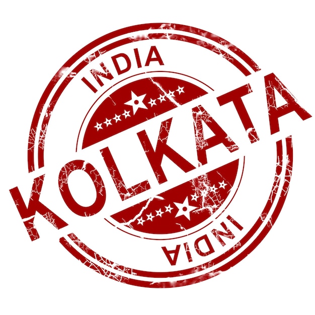 Red Kolkata stamp