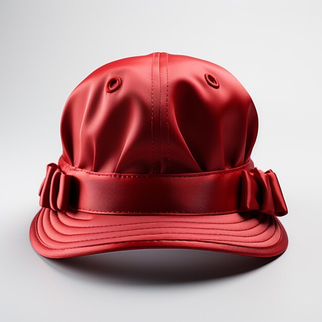 Foto cappello da lavoro rosso su sfondo bianco isolato su sfondo bianco