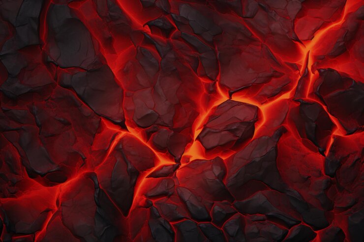 Photo red lava texture background lava flow wallpaper lava background lava wallpaper lava texture heat red cracked ground texture after eruption volcano ai generative