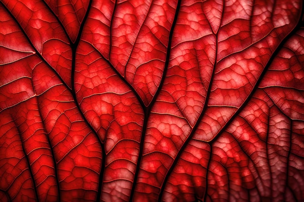 Red leaf macro texture