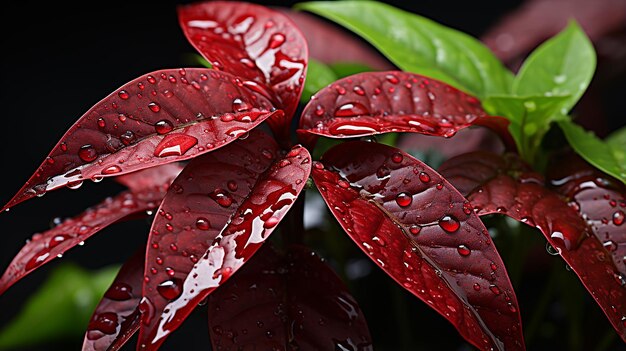 red leafed plant closeup photo
