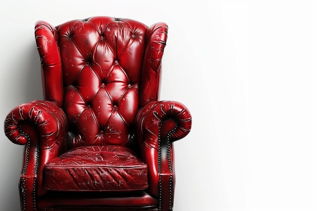 Red leather chair