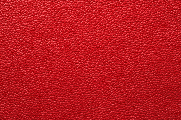 Red leather texture top view natural background