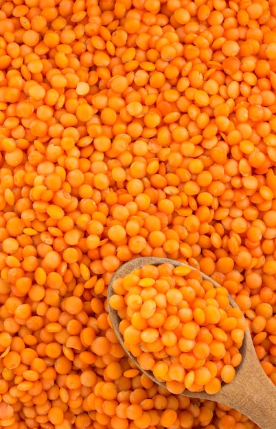 Red lentil as texture