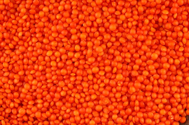 Red lentil close up