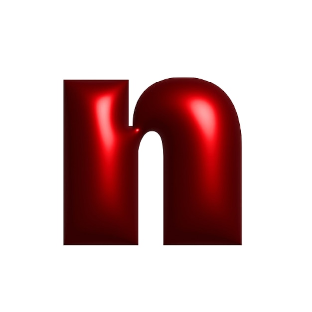 Photo a red letter n that is made by a letter n