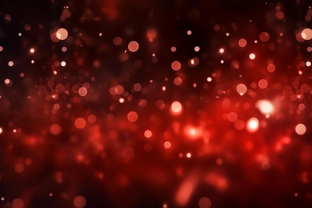 Foto bokeh di luci rosse su sfondo nero