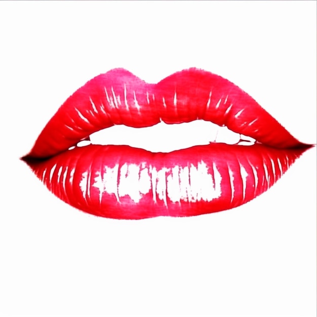 Photo red lips illustration