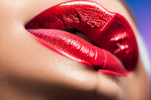 Red lipstick 3d rendering closeup advertising publicity picture women039s cosmetics lipstick