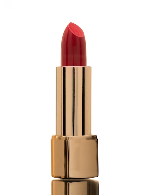Red lipstick in a beautiful case