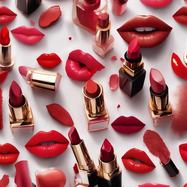 Foto il rossetto rosso o la consistenza del lucido per le labbra come trucco di fondo cosmetico e prodotto cosmetico di bellezza per lux