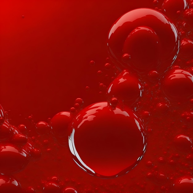 赤い液体泡の背景