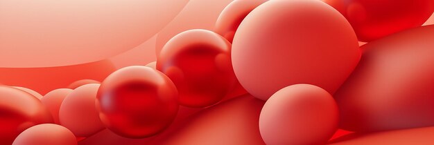 Red liquid spheres background