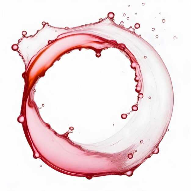 Red liquid splash