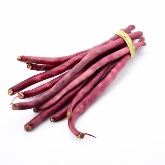 Red Long Bean On A White Background