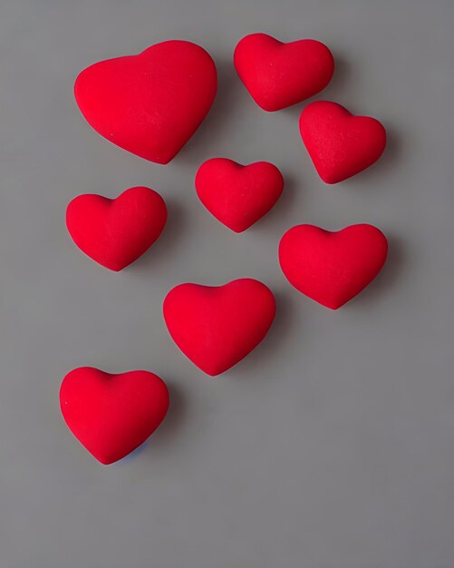 Red Love Heart Shape