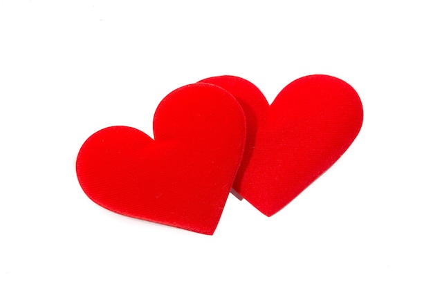 red love valentine heart isolate on white background.