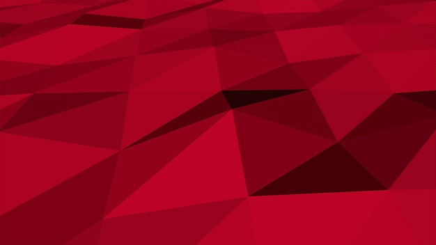 Red low poly abstract background, triangles geometric shape. Elegant and luxury dynamic style for business, 3D illustration