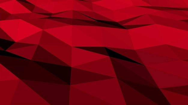 Red low poly abstract background, triangles geometric shape. Elegant and luxury dynamic style for business, 3D illustration