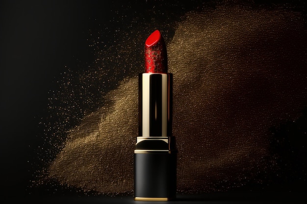 Red luxury lipstick Illustration AI GenerativexA