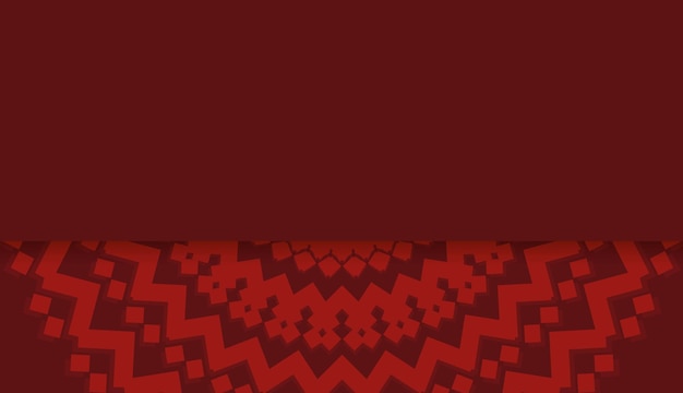 Red luxury poster with a beautiful pattern