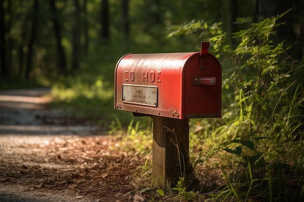 a red mailbox with the number 30 on it