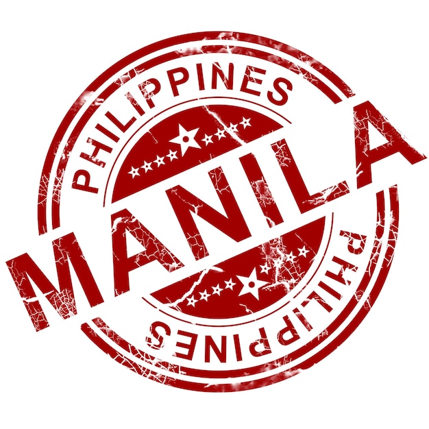 Photo red manila stamp