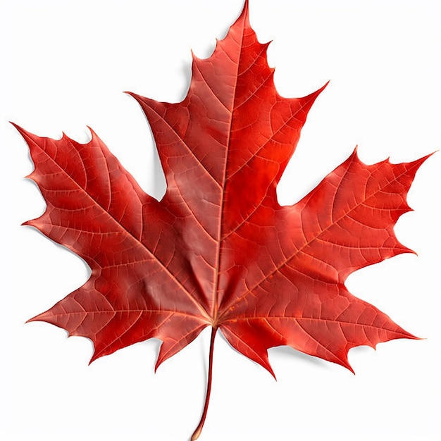 A red maple leaf with the word maple on it