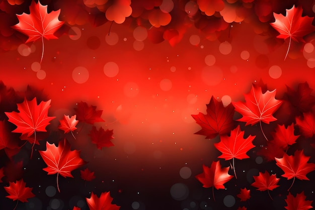 Photo red maple leaves canadian patriotic background