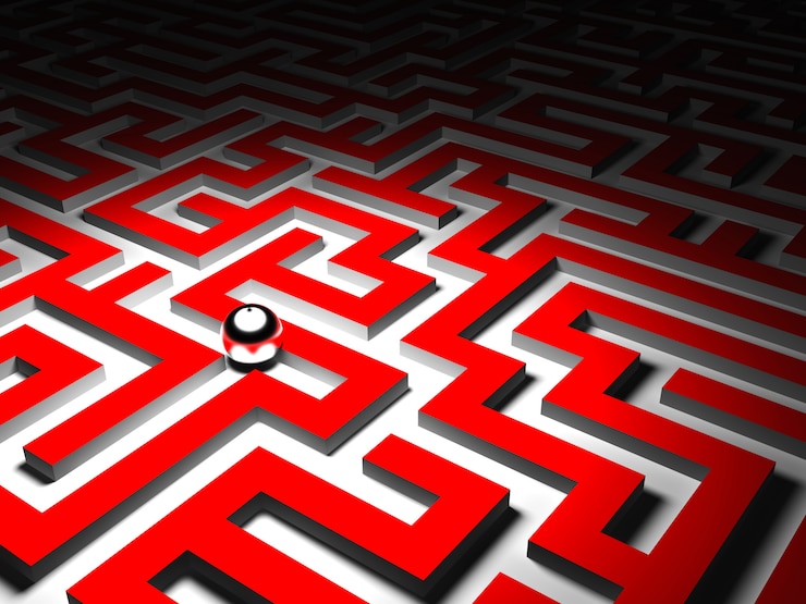 Photo red maze