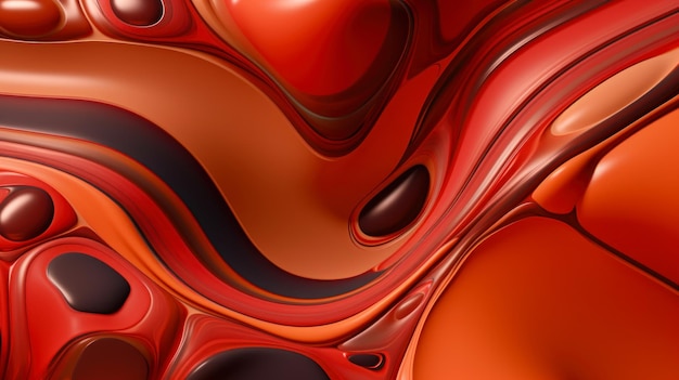 Red minimalist psychedelic abstract background wallpaper warm color generative ai