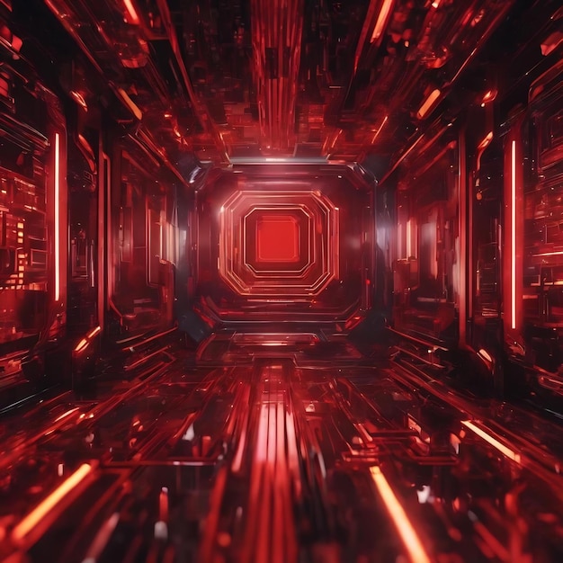 Red and modern tech background 13