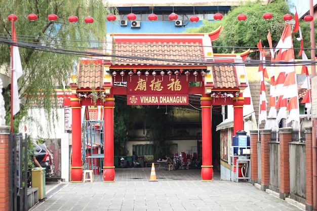 Red monastery gate