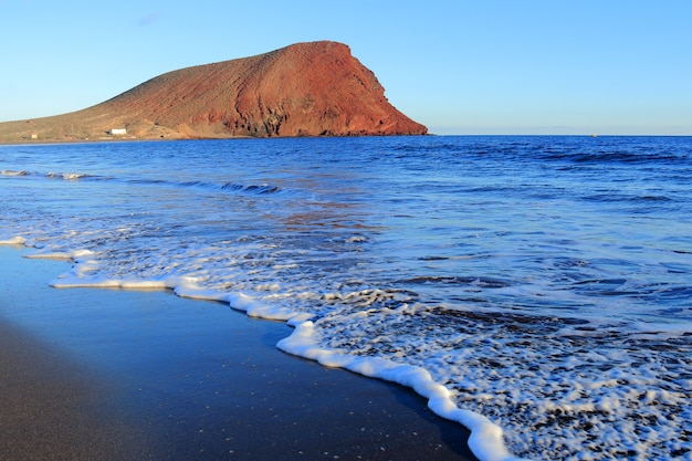 Montagna rossa a tenerife, isole canarie.